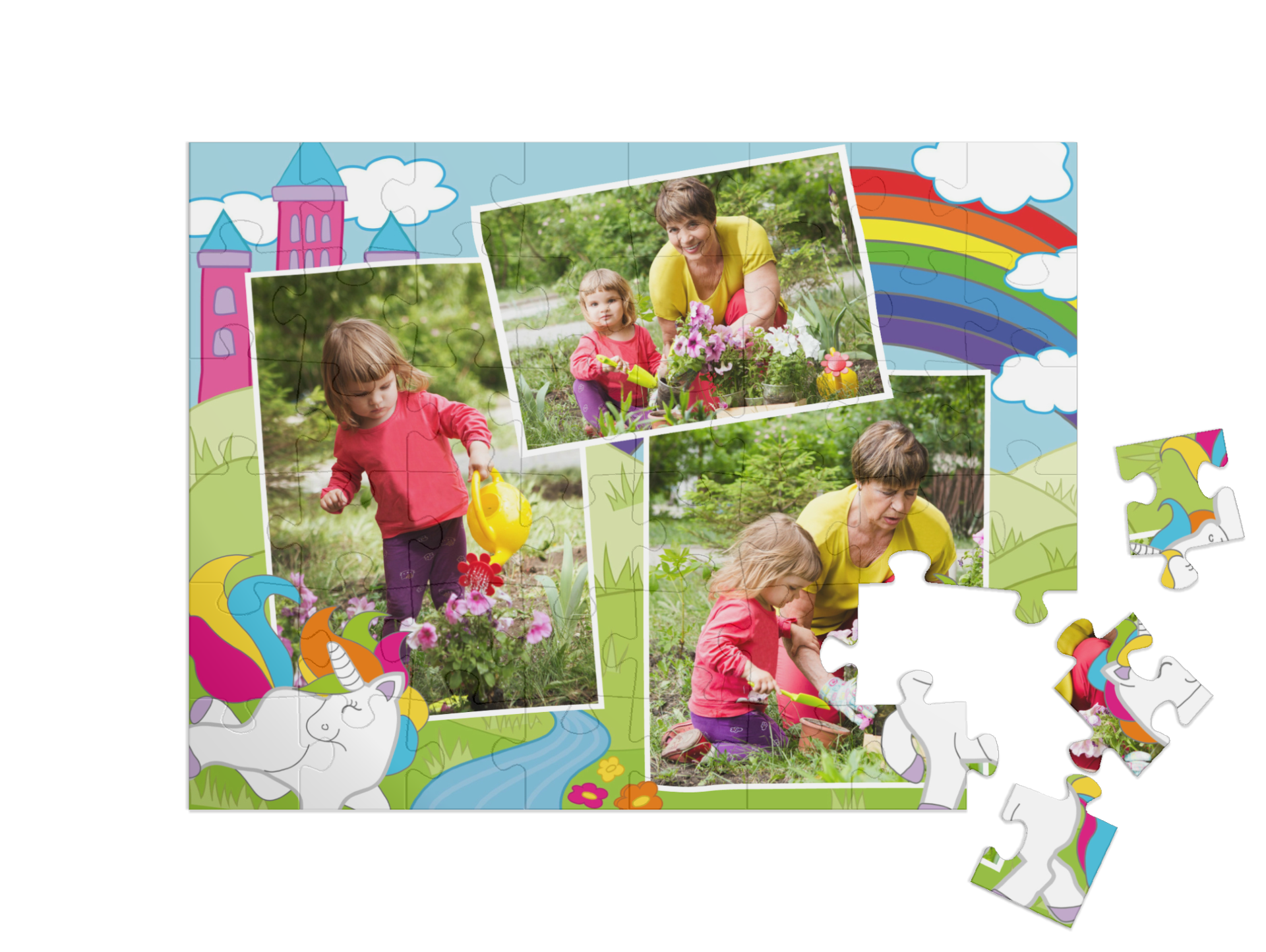 „Rainbow" landscape collage