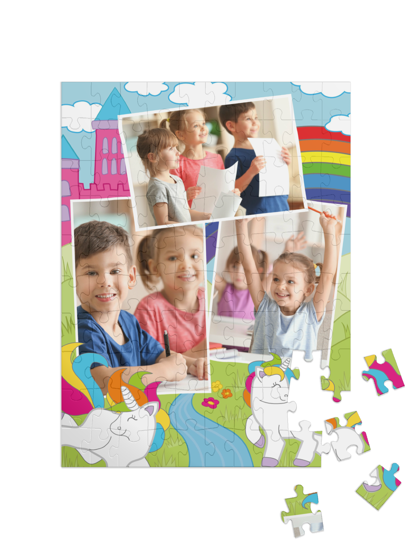 „Rainbow" portrait collage